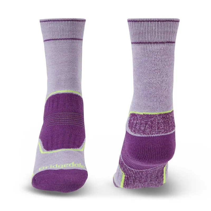 Bridgedale Hike Midweight Merino Boot Socks Womens in Lilac/Purple-1